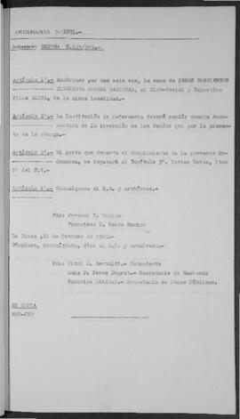 Ordenanza n° 1891 de 1949
