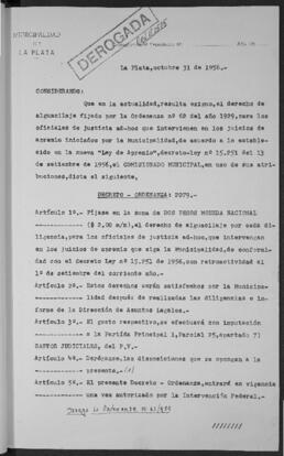 Ordenanza n° 2079 de 1956