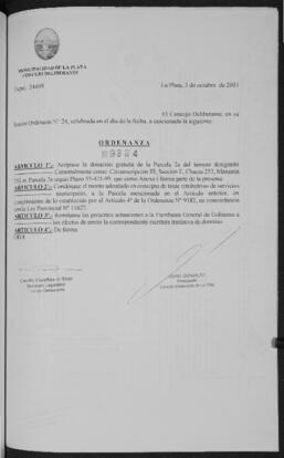 Ordenanza n° 9324 de 2001