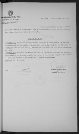 Ordenanza n° 7434 de 1989
