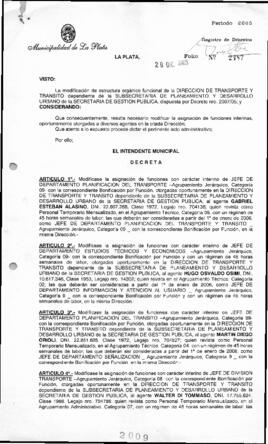 Decreto n° 2009 de 2005, Alak, Julio Cesar