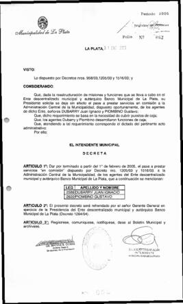 Decreto n° 55 de 2005, Alak, Julio Cesar