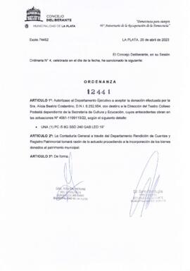 Ordenanza nº 12441 de 2023