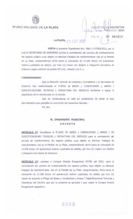 Decreto nº 2322 de 2021, GARRO, Julio cesar