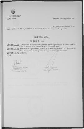 Ordenanza n° 9981 de 2005