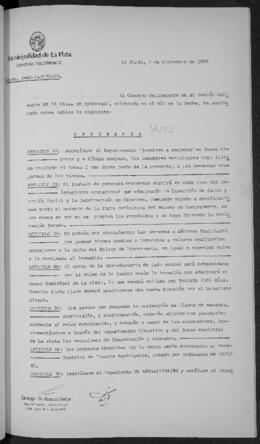 Ordenanza n° 7422 de 1989