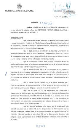 Decreto nº 205 de 2025, ALAK, Julio Cesar