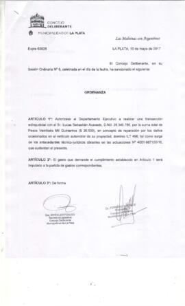 Ordenanza nº 11505 de 2017