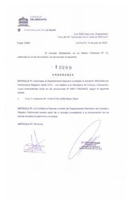 Ordenanza nº 12269 de 2022