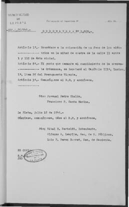 Ordenanza n° 1609 de 1949