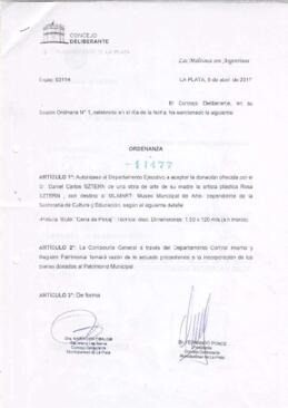 Ordenanza nº 11477 de 2017
