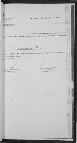 Ordenanza n° 7819 de 1991