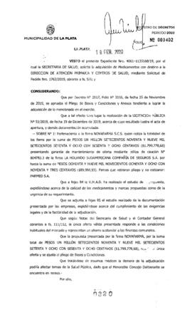 Decreto nº 320 de 2020, GARRO, Julio cesar