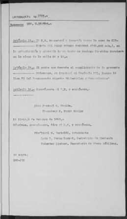 Ordenanza n° 1803 de 1949