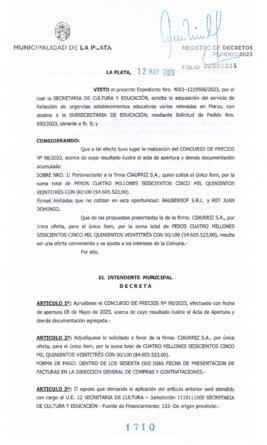 Decreto nº 1710 de 2023, GARRO, Julio cesar