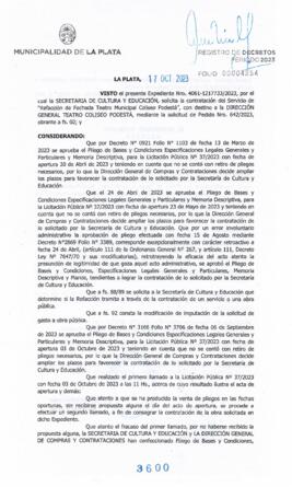 Decreto nº 3600 de 2023, GARRO, Julio cesar