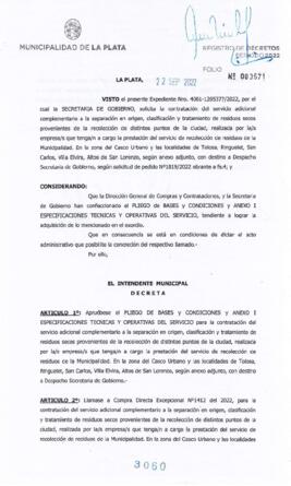 Decreto nº 3060 de 2022, GARRO, Julio cesar