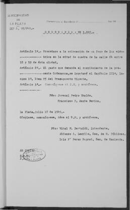 Ordenanza n° 1607 de 1949