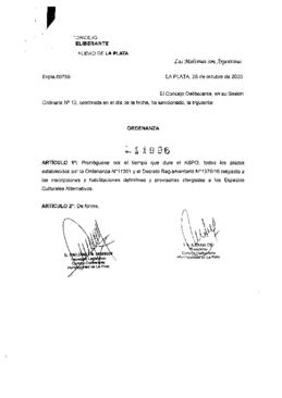 Ordenanza nº 11996 de 2020