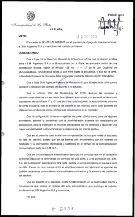 Decreto n° 2334 de 2013, Bruera, Oscar Pablo