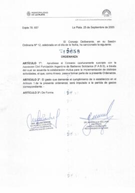 Ordenanza n° 12658 de 2025