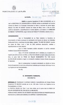 Decreto nº 1448 de 2023, GARRO, Julio cesar