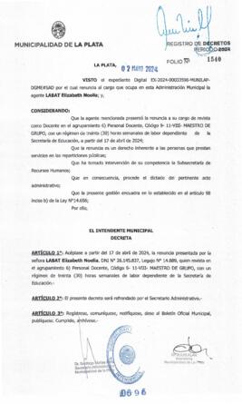 Decreto nº 696 de 2024, ALAK, Julio Cesar