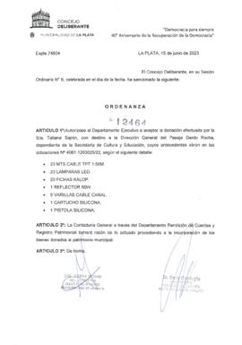 Ordenanza nº 12464 de 2023