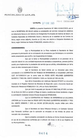 Decreto nº 414 de 2023, GARRO, Julio cesar