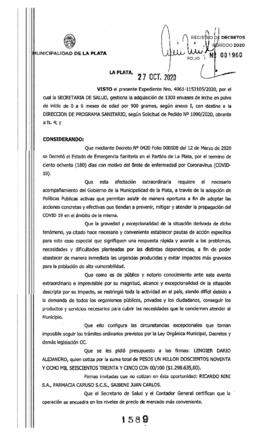 Decreto nº 1589 de 2020, GARRO, Julio cesar