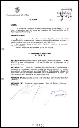 Decreto n° 2477 de 2013, Bruera, Oscar Pablo
