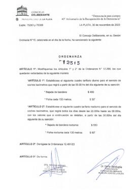 Ordenanza nº 12515 de 2023
