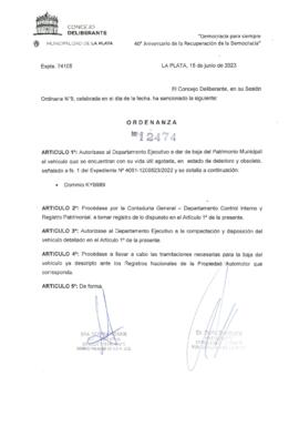 Ordenanza nº 12474 de 2023