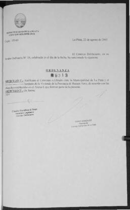 Ordenanza n° 9313 de 2001