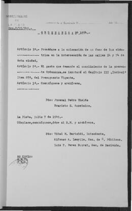 Ordenanza n° 1554 de 1949