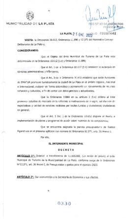 Decreto nº 330 de 2023, GARRO, Julio cesar