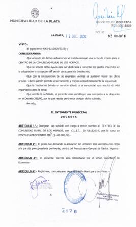 Decreto nº 4176 de 2022, GARRO, Julio cesar