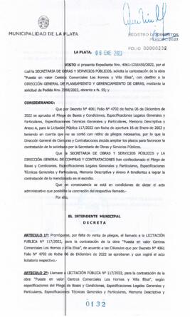 Decreto nº 132 de 2023, GARRO, Julio cesar