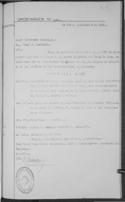 Ordenanza n° 1050 de 1948