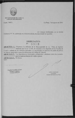 Ordenanza n° 9303 de 2001