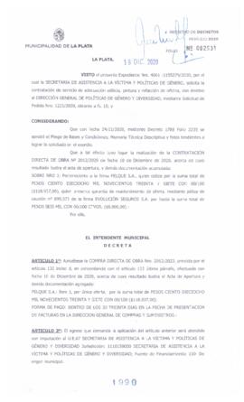 Decreto nº 1990 de 2020, GARRO, Julio cesar