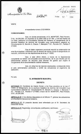 Decreto n° 91 de 2005, Alak, Julio Cesar