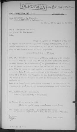Ordenanza n° 3122 de 1964