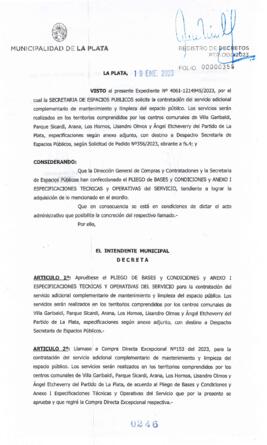 Decreto nº 246 de 2023, GARRO, Julio cesar