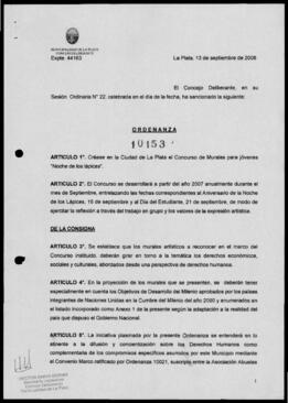 Ordenanza n° 10153 de 2006