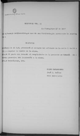 Ordenanza n° 0033 de 1927