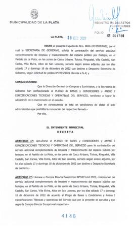 Decreto nº 4146 de 2022, GARRO, Julio cesar
