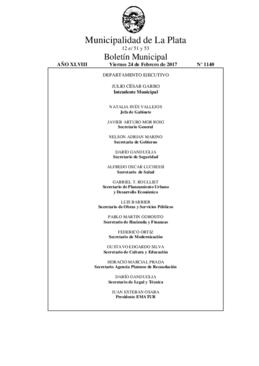 Boletín Municipal nº 1140 - viernes, 24 de febrero de 2017