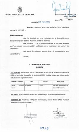 Decreto nº 747 de 2024, ALAK, Julio Cesar