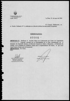 Ordenanza nº 10086 de 2006